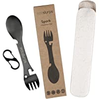 EcoSlurps Tenedor- cuchillo- cuchara- abrebotellas- abridor de latas- acero inoxidable- 5 funciones- para senderismo…